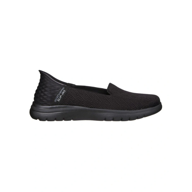 Skechers On-The-Go Flex Astonish Slip-Ins Shoes in Black - lightweight cushioned slip-on walking sneakers