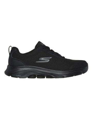 Skechers Go Walk 7 Clear Path Sneakers in Black with lightweight cushioning and breathable comfort for everyday walking