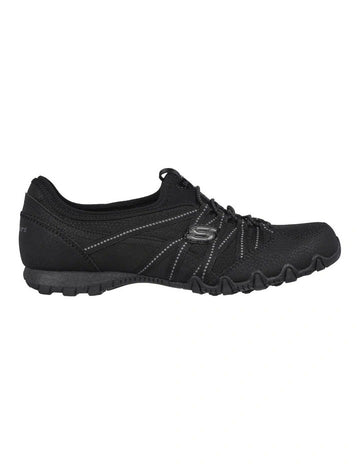 Skechers Relaxed Fit Bikers Lite Relive Shoes in Black - casual slip-on sneakers with cushioned comfort