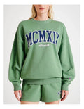 Champion oak green crew neck jumper with logo