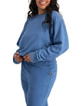 Bonds Denim Wash Pullover in Sky Blue Denim casual women’s sweatshirt