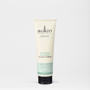 Sukin Natural Balance Scalp Scrub tube on a white background