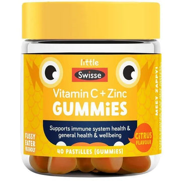 Little Swisse Vitamin C + Zinc Gummies for kids – immune support citrus chews