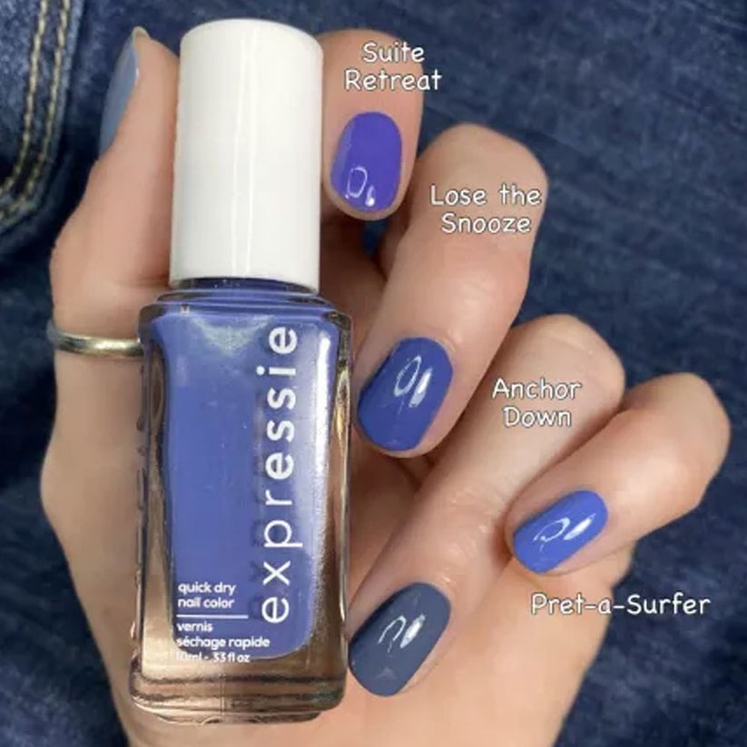 Essie Expressie Nail Polish 350 Lose The Snooze 10ml quick dry blue shade