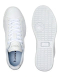 Lacoste Carnaby Pro Tonal Leather Sneakers in White, featuring a smooth leather upper with subtle tonal branding for a clean, minimalist design.