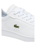 Lacoste Carnaby Pro Tonal Leather Sneakers in White, featuring a smooth leather upper with subtle tonal branding for a clean, minimalist design.