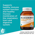 Blackmores Cod Liver Oil 1000mg 80 Capsules, featuring a bottle of high-quality fish oil supplement for joint, heart, and immune health.