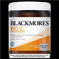 Blackmores Bio C Powder Vitamin C 125g container with a natural, healthy look, featuring a white label and orange branding.