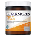 Blackmores Bio C Powder Vitamin C 125g container with a natural, healthy look, featuring a white label and orange branding.