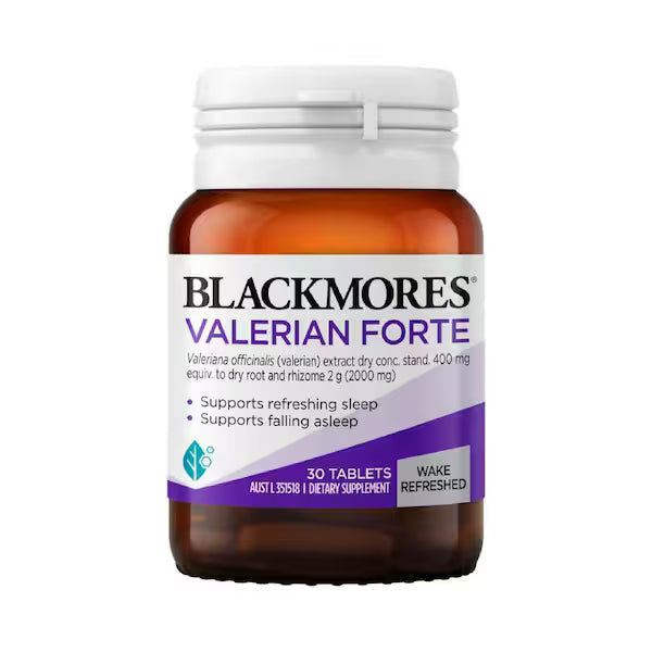 Blackmores Valerian Forte 2000mg 30 Tablets bottle for sleep and relaxation