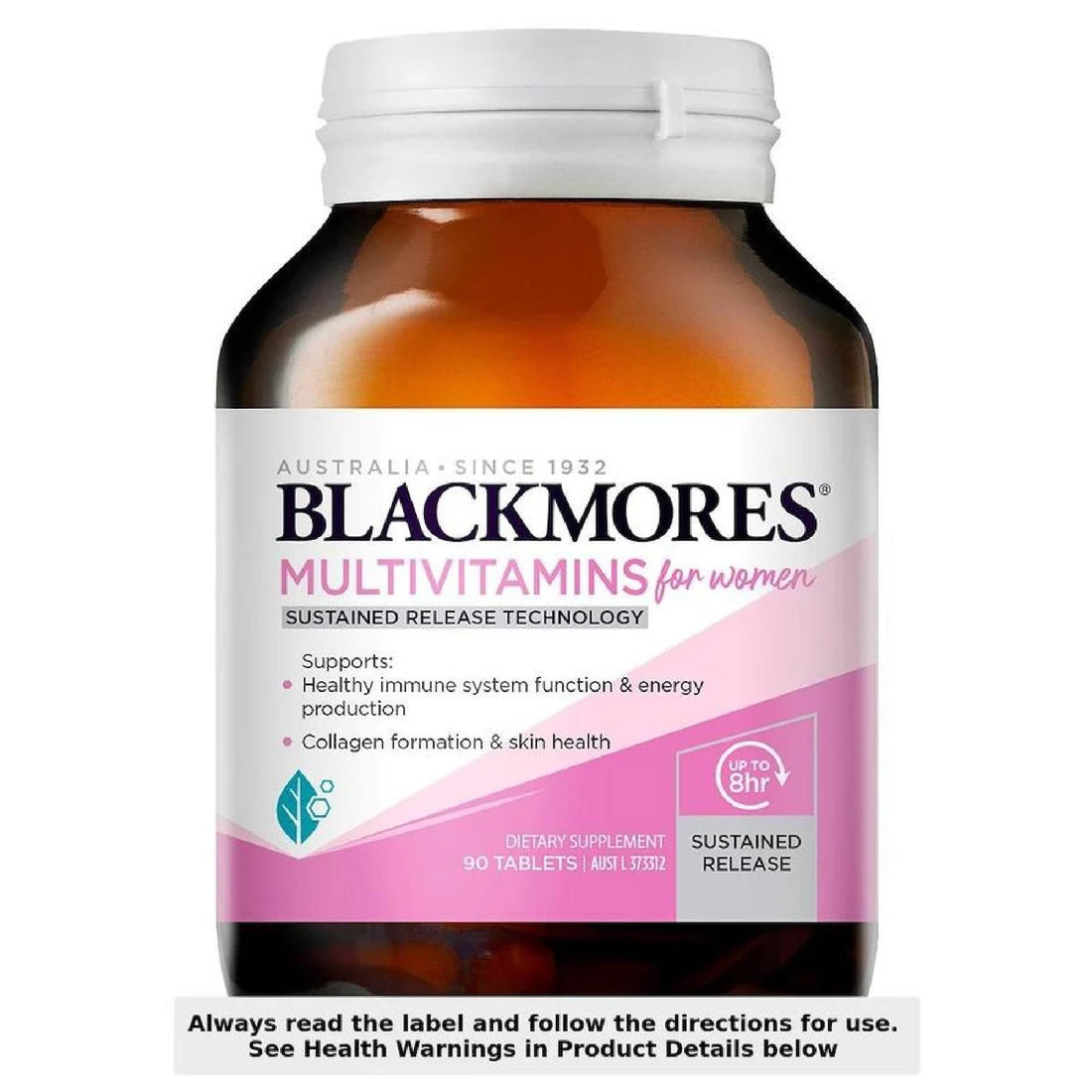 Blackmores Sustained Release Women's Multivitamin 90 Tablets - Essential daily vitamins for women's health, providing sustained release for all-day energy and wellness.