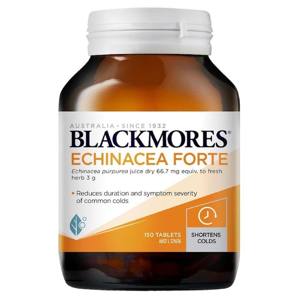 Blackmores Echinacea Forte 3000mg 150 Tablets - Immune Support Supplement for Cold Relief