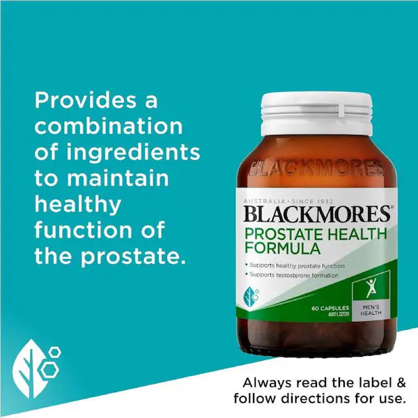 Blackmores Prostate Health Formula 60 Capsules – Supports prostate health with natural ingredients for men's well-being
