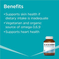 Blackmores Flaxseed Oil 100 Vege Capsules bottle with a clean, modern design showcasing a natural supplement for health benefits.
