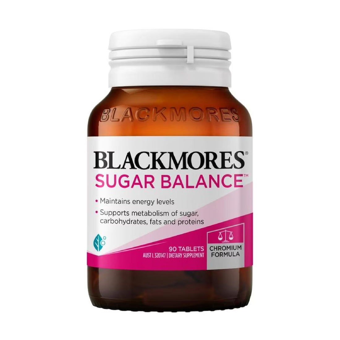 Blackmores Sugar Balance 90 Tablets - A bottle of Blackmores Sugar Balance containing 90 tablets designed to support healthy blood sugar levels and overall wellness.