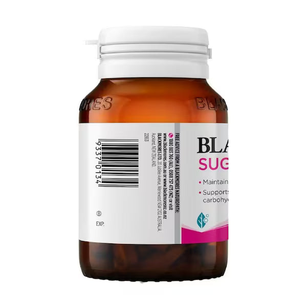 Blackmores Sugar Balance 90 Tablets - A bottle of Blackmores Sugar Balance containing 90 tablets designed to support healthy blood sugar levels and overall wellness.