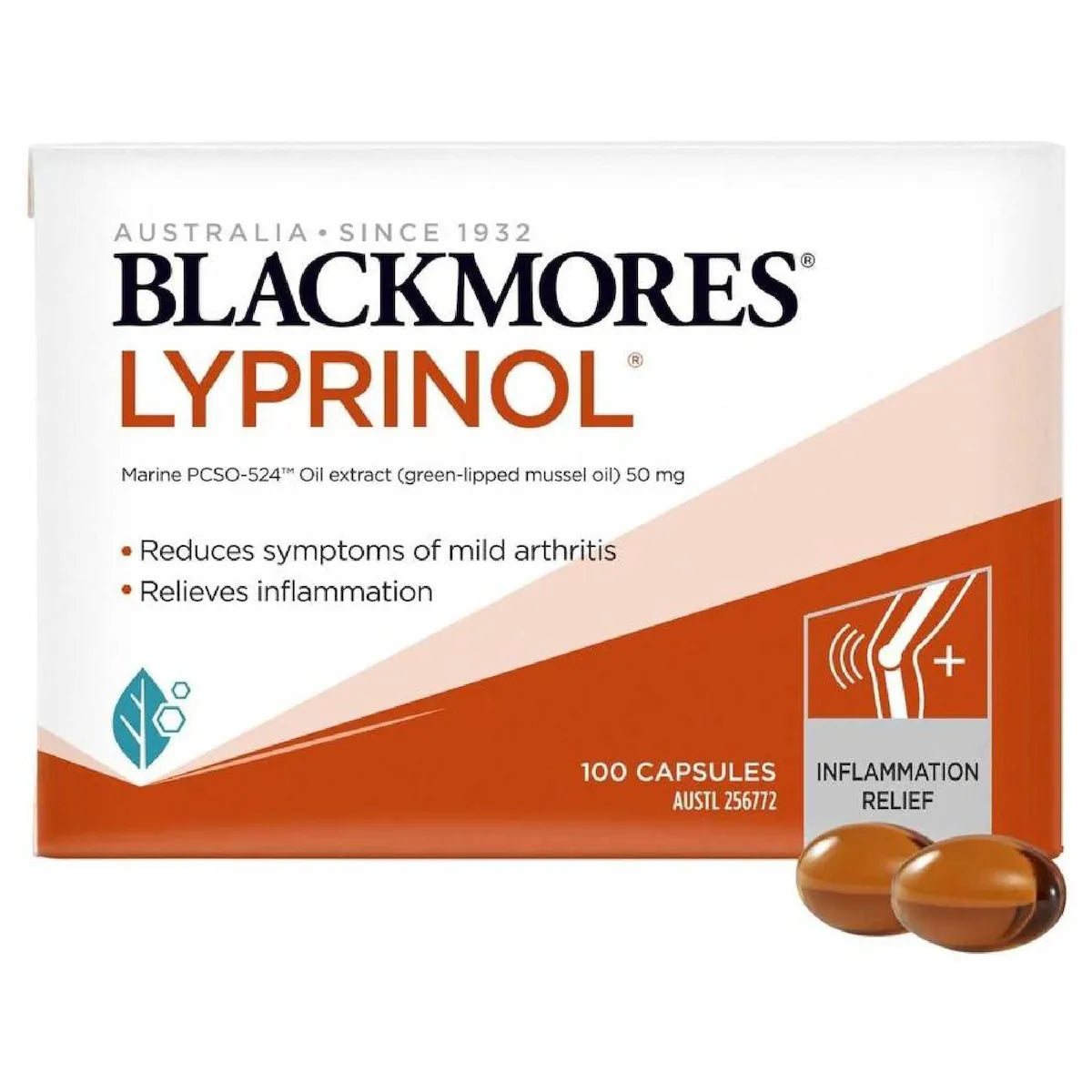 Blackmores Lyprinol 100 Capsules – premium natural anti-inflammatory supplement for joint health and mobility support
