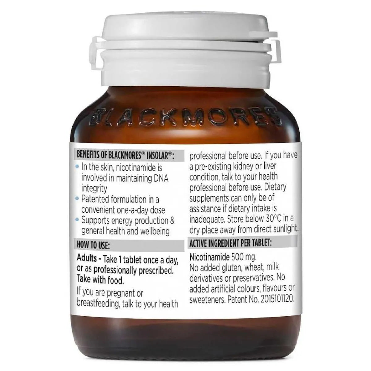 Blackmores Insolar Vitamin B3 - 60 Tablets for skin health and UV protection