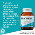 Blackmores Plant Based Omega Mini 120 Capsules, vegan-friendly omega supplement, promotes heart and brain health