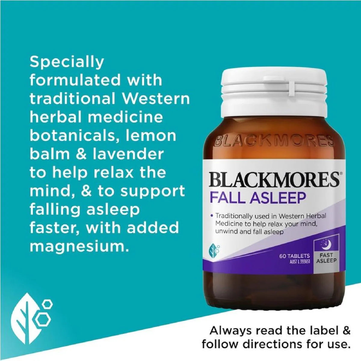 Blackmores Fall Asleep 60 Tablets - Natural Sleep Aid for Better Rest