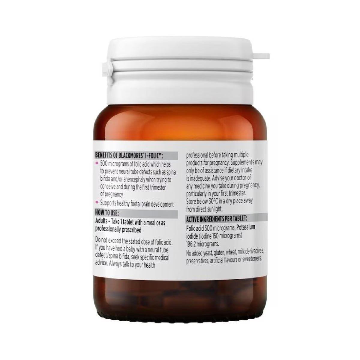Blackmores I-Folic 150 Tablets - Essential folic acid supplement for women’s health