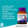 Blackmores Superkids Multi Chewables 60 Tablets, a dietary supplement with essential vitamins and minerals for children's growth and development.