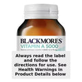 Blackmores Vitamin A 5000IU 150 Capsules – High-quality vitamin A supplement for skin health, immune support, and eye care. Pack of 150 easy-to-swallow capsules.