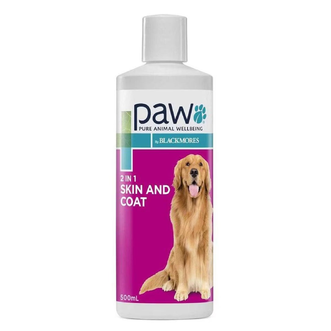 Blackmores PAW 2in1 Conditioning Shampoo 500ml for pets, nourishing and cleansing formula for healthy coat and skin.