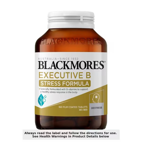 Blackmores Executive B Stress Formula 160 Tablets - Dietary supplement for stress relief and mental clarity