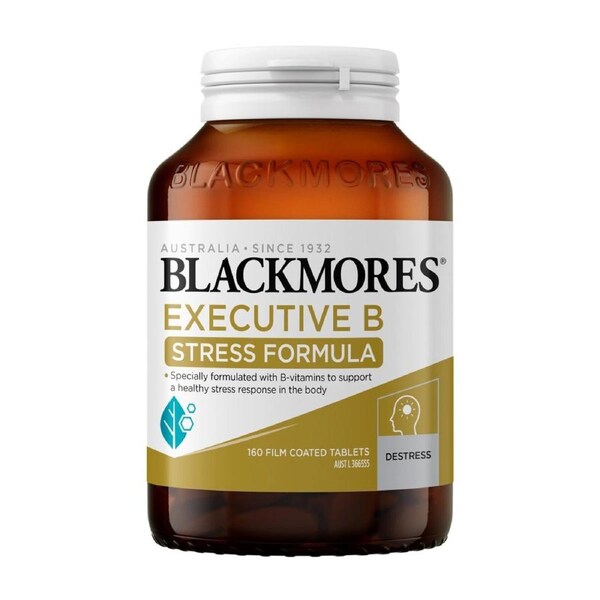 Blackmores Executive B Stress Formula 160 Tablets - Dietary supplement for stress relief and mental clarity