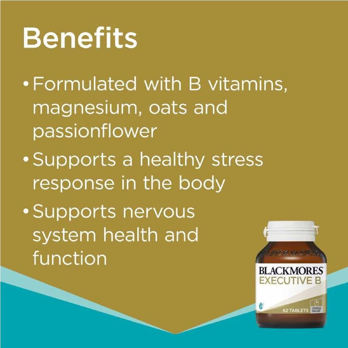 Blackmores Executive B Stress Formula 160 Tablets - Dietary supplement for stress relief and mental clarity