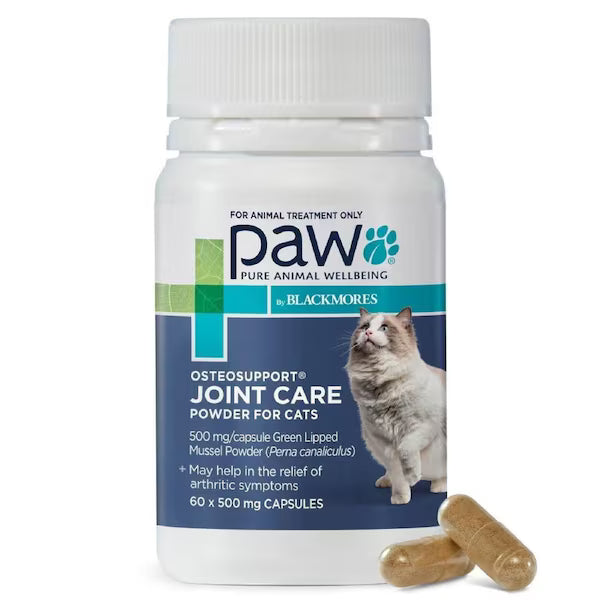 Blackmores PAW OsteoSupport Cat 60 Capsules for joint and mobility health in cats