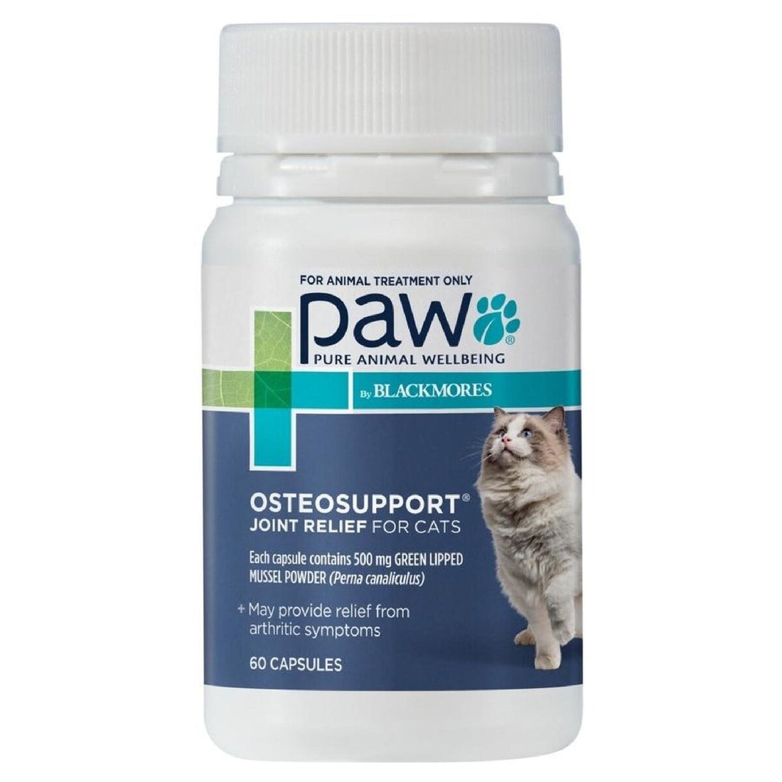 Blackmores PAW OsteoSupport Cat 60 Capsules for joint and mobility health in cats