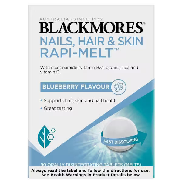 Blackmores Energy B12 Rapi-Melt Cherry 90 Tablets packaging with cherry flavor, designed to boost energy and support healthy B12 levels.