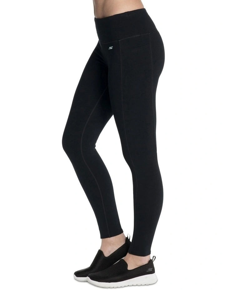 Skechers GOwalk High Waist Legging in Bold Black – Women’s supportive high-rise leggings with sleek fit, stretchy comfort, and versatile activewear style