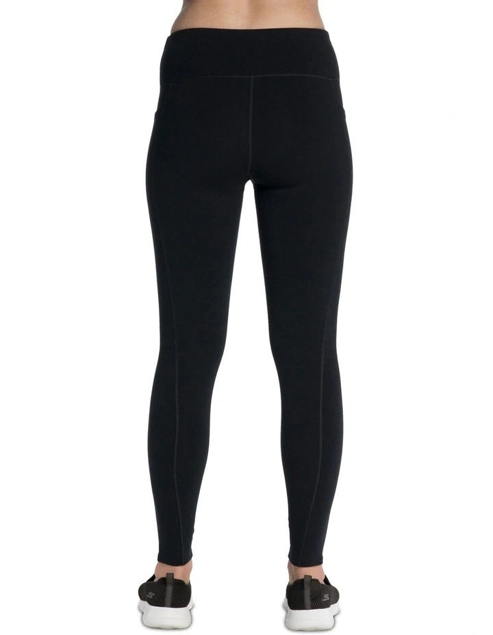 Skechers GOwalk High Waist Legging in Bold Black – Women’s supportive high-rise leggings with sleek fit, stretchy comfort, and versatile activewear style