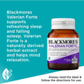Blackmores Valerian Forte Tablets 60 Pack for sleep support and relaxation, natural valerian root extract, non-habit forming, 60 tablets.