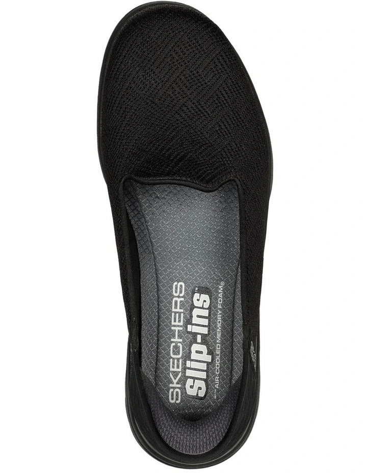 Skechers On-The-Go Flex Astonish Slip-Ins Shoes in Black - lightweight cushioned slip-on walking sneakers