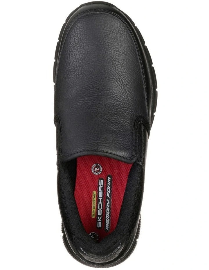 Skechers Work Relaxed Fit Nampa Annod SR Sneakers in Black - slip-resistant work shoes with cushioned comfort