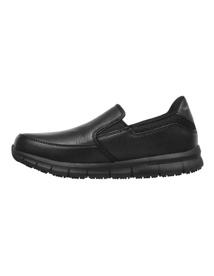 Skechers Work Relaxed Fit Nampa Annod SR Sneakers in Black - slip-resistant work shoes with cushioned comfort