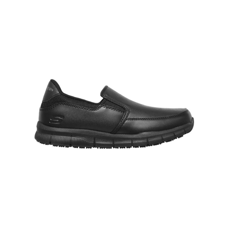 Skechers Work Relaxed Fit Nampa Annod SR Sneakers in Black - slip-resistant work shoes with cushioned comfort