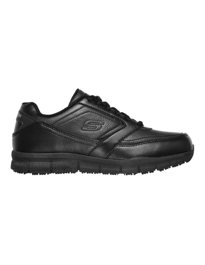 Skechers Work Relaxed Fit Nampa black slip-resistant work shoes