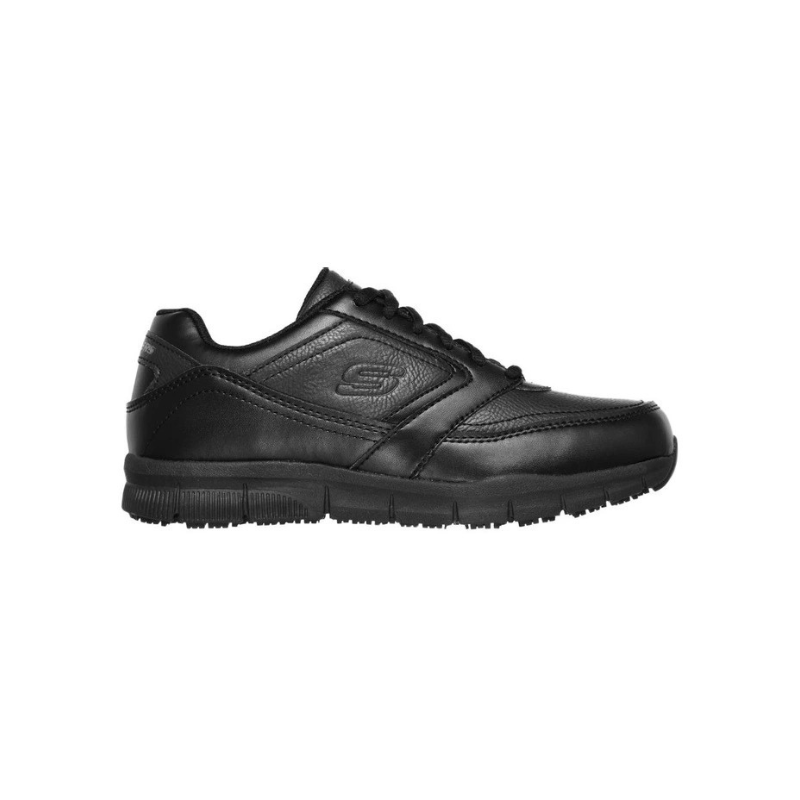 Skechers Work Relaxed Fit Nampa black slip-resistant work shoes