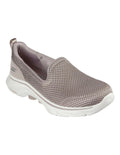 Skechers Go Walk 7 Razi Shoes in TPE Taupe - lightweight cushioned walking sneakers with breathable comfort