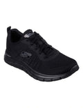Skechers Track New Staple Sneakers in Black with lightweight cushioning and breathable sporty design