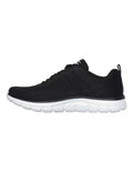 Skechers Track New Staple Sneakers in Black with lightweight cushioning and breathable sporty design