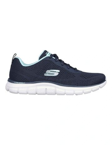 Skechers Track New Staple Sneakers in Blue - lightweight cushioned athletic shoes for men and women