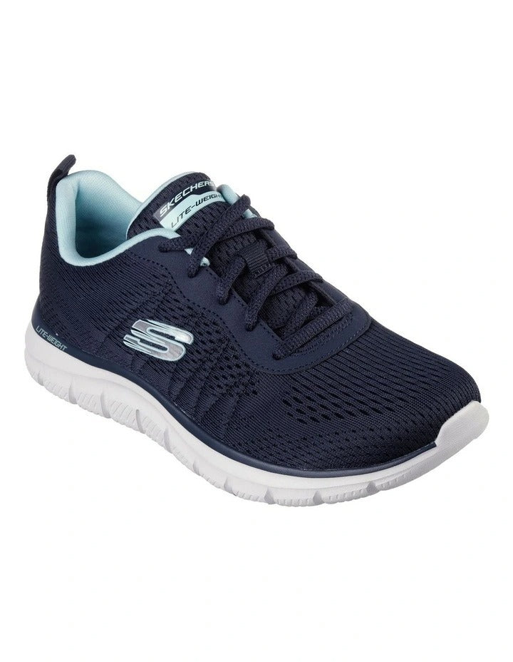 Skechers Track New Staple Sneakers in Blue - lightweight cushioned athletic shoes for men and women