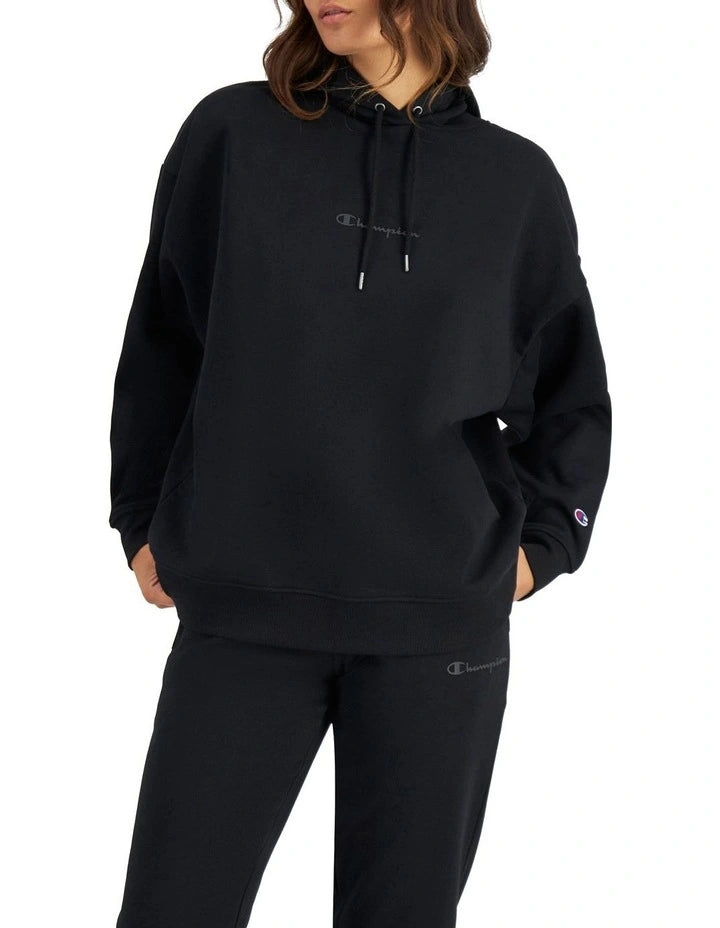 Men’s Champion Script Tonal Black Hoodie casual wear