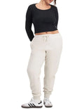 Sweats Cotton Fleece Skinny Trackie with slim fit, fleecy lining, elastic drawcord waist, and side seam pockets for everyday comfort